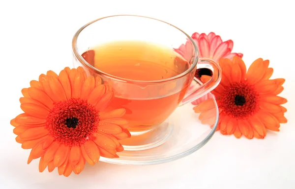 Tea and flower — Stock Photo, Image