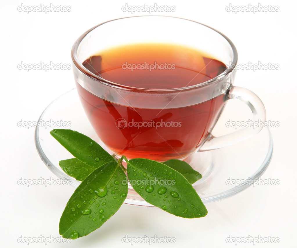 Tea and green leaf