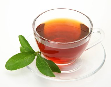 çay ve yeşil yaprak