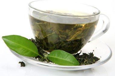 çay ve yeşil yaprak