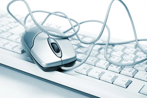 La souris d'ordinateur et le clavier — Photo