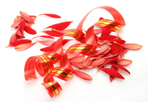 Petals on a white background — Stock Photo, Image