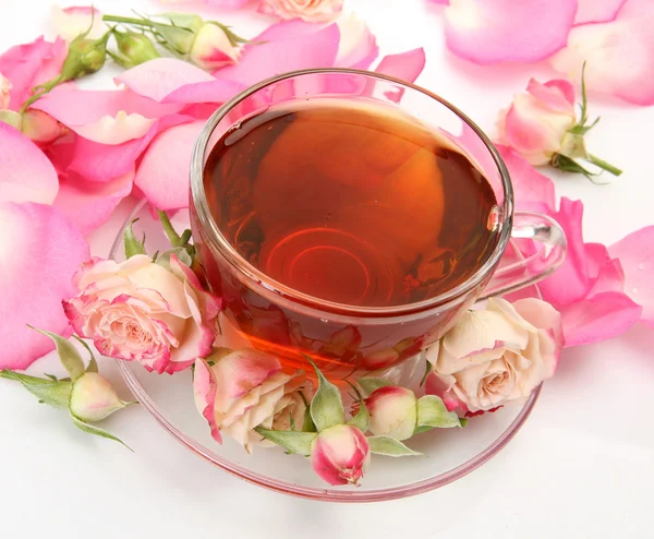 茶和玫瑰 图库图片