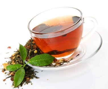 çay ve yeşil yaprak