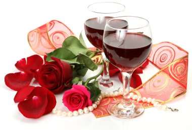 şarap ve çiçek