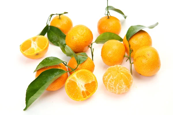 Mandarina sobre fondo blanco — Foto de Stock