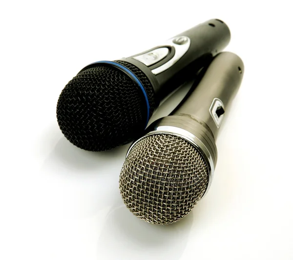 Två mikrofoner Royaltyfria Stockfoton