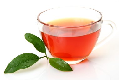 çay ve yeşil yaprak