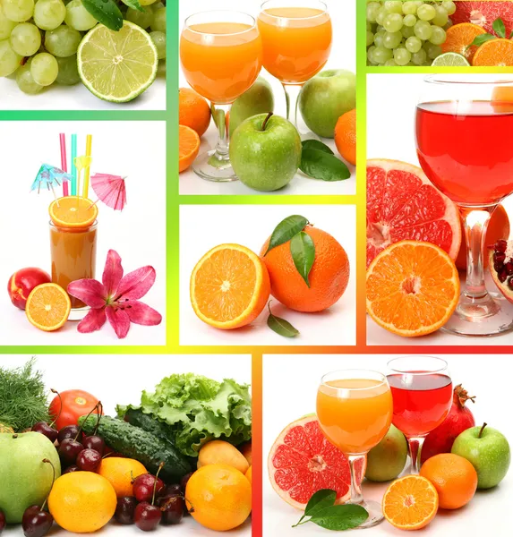 Collage de frutas maduras — Foto de Stock