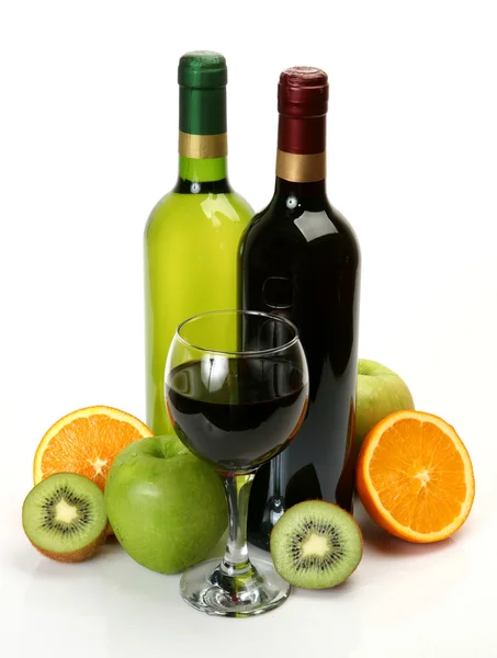 Vino y fruta madura — Foto de Stock