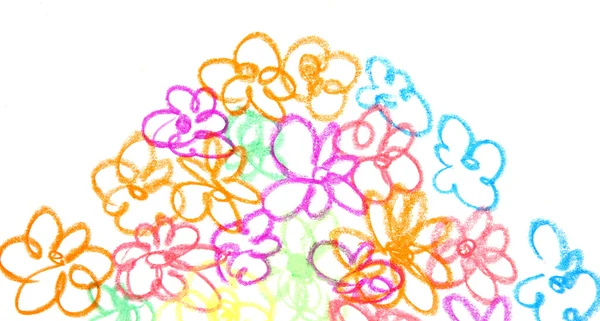 The drawn flowers — Stock Photo, Image