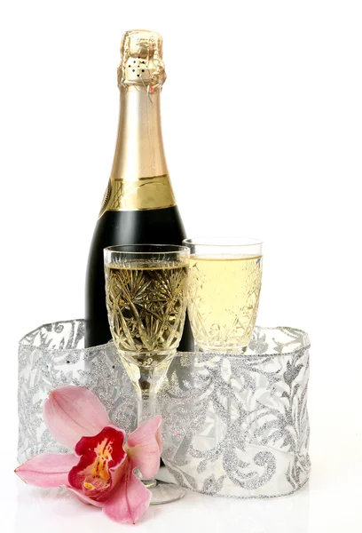 Champagne e orchidee — Foto Stock