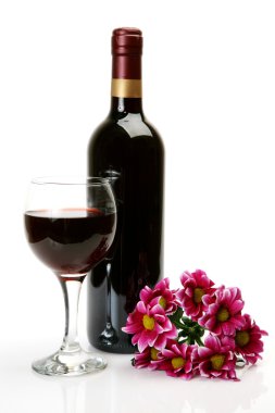 şarap ve çiçekler