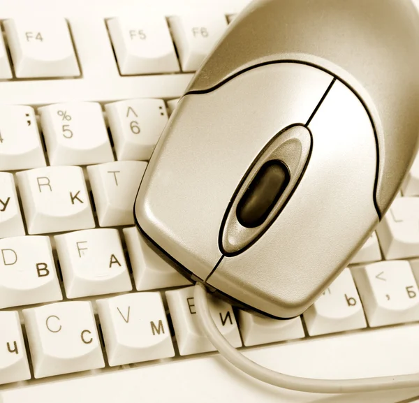 La souris d'ordinateur et le clavier — Photo