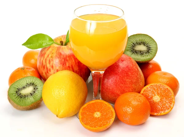 Ripe fruit and juice — Stock Photo, Image