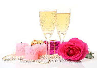 Şampanya ve güller