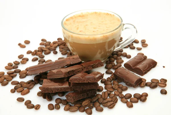กาแฟและช็อคโกแลต รูปภาพสต็อก