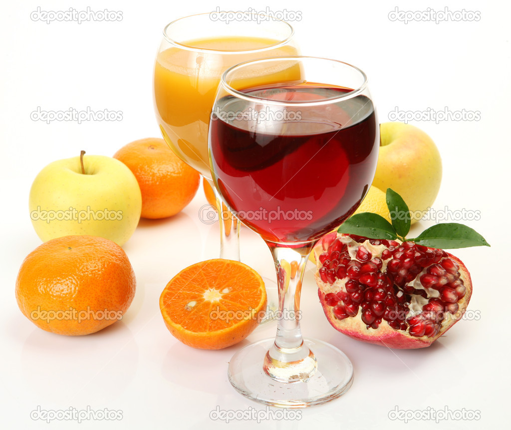 Ripe fruit and juice
