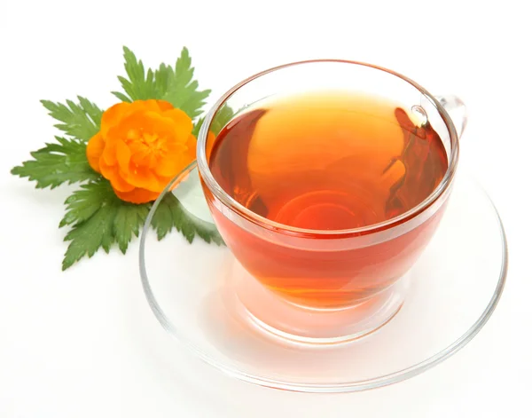 お茶とお花 — ストック写真