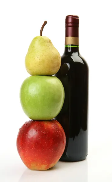 葡萄酒和水果 — 图库照片