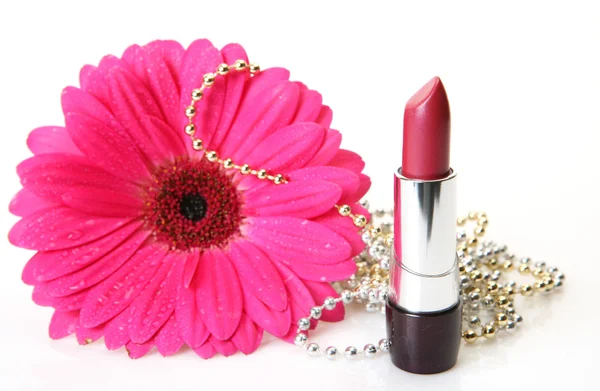 Decorative cosmetics and lipstick — Stock Photo, Image