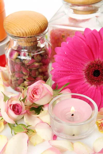 Rosas secas en una botella — Foto de Stock