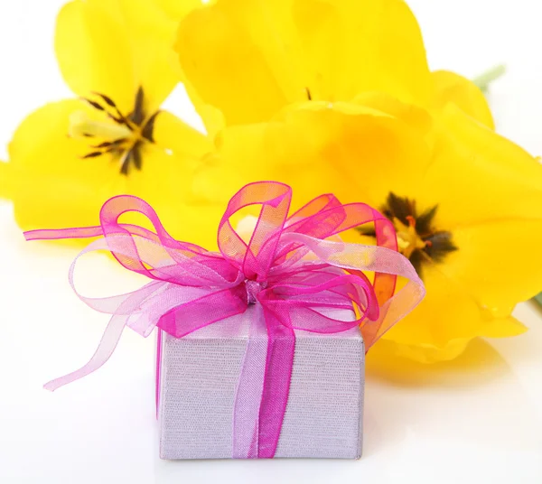 Box with a gift — Stock Photo, Image