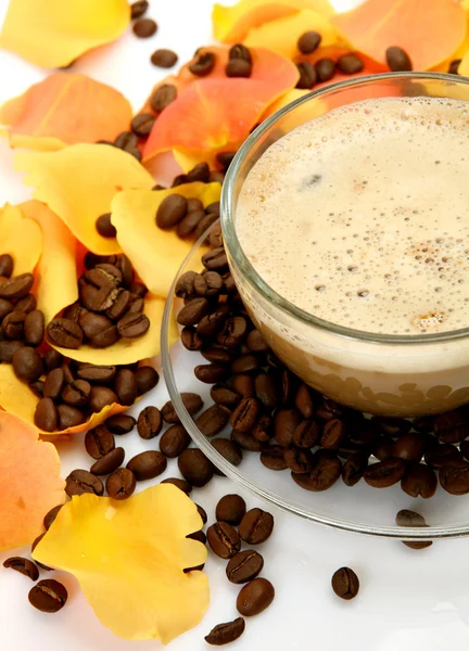 Kávé tejjel Stock Kép