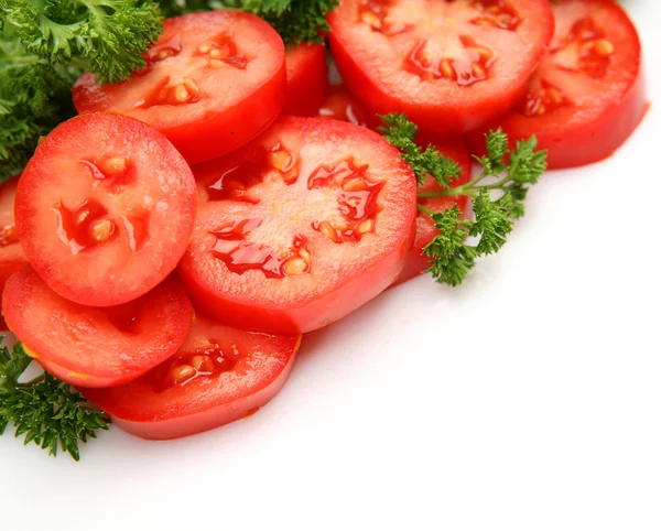 Tomates frescos en rodajas — Foto de Stock