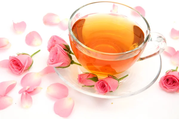 Té y flores —  Fotos de Stock