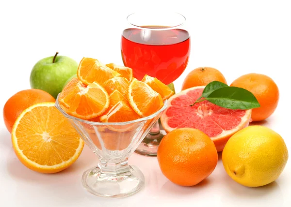 Fruta fresca y zumo —  Fotos de Stock