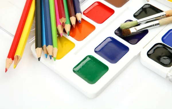 Paints and pencils — Stock Photo, Image