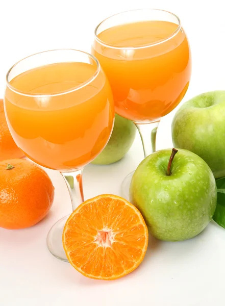 Fresh fruits and juice — Stock Photo, Image