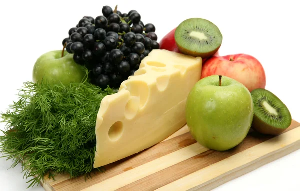 Fresh vegetables and cheese — Stock Photo, Image