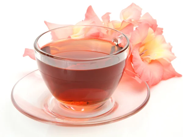 Tea and flower — Stock Photo, Image