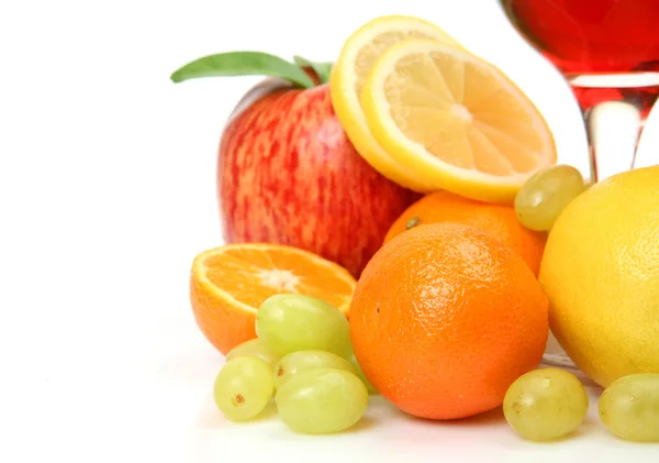 Juice and fruit — Stock Photo, Image