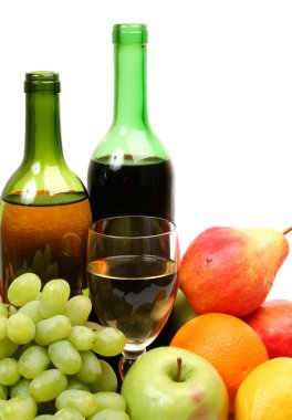 taze meyve ve şarap