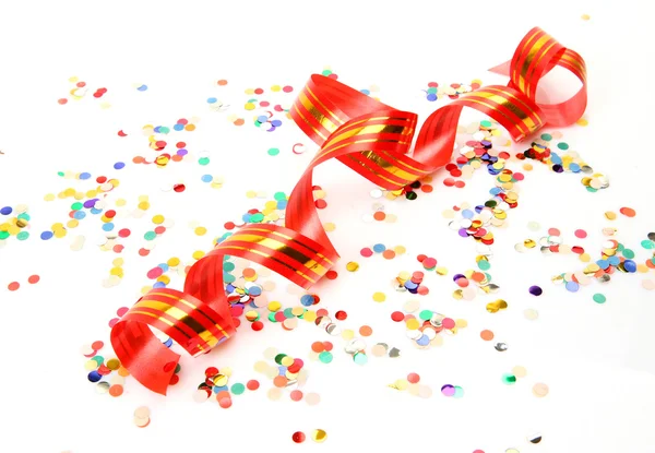 Confetti and streamer — Stock Photo, Image