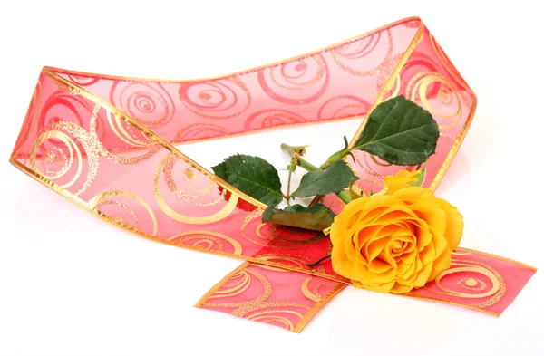 Tape and rose — Stock Photo, Image