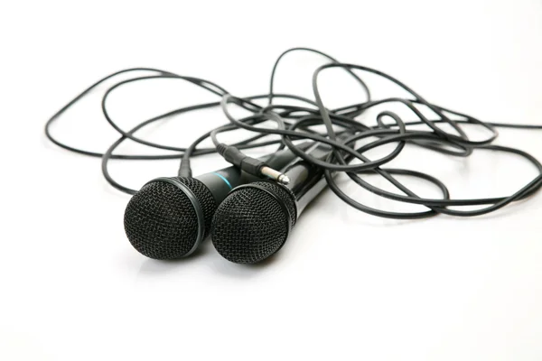 Black microphones — Stock Photo, Image