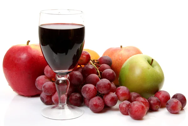 Ripe fruit and wine — Stock Photo, Image