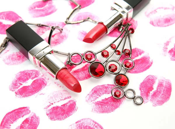 Rosa Lippenstift — Stockfoto