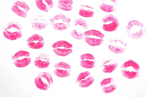 Pembe ruj kisses — Stok fotoğraf