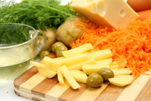 Groenten en kaas — Stockfoto