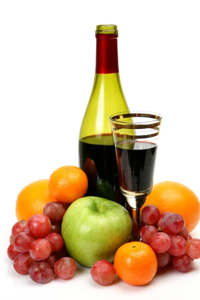 Wein und Obst — Stockfoto