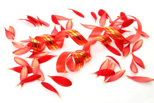 Streamer and petals — Stock Photo, Image