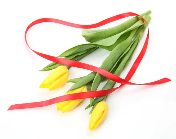 Tulpen und Klebeband — Stockfoto