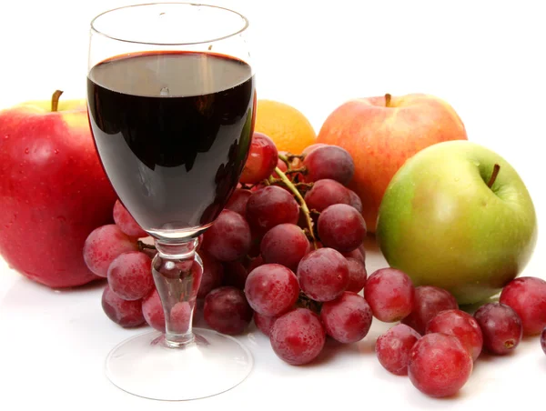 Fruits mûrs et vin — Photo
