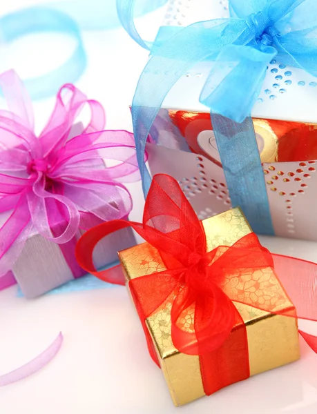 Boxes with gifts — Stock Photo, Image