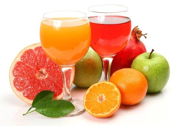 Färsk frukt och juice Royaltyfria Stockbilder